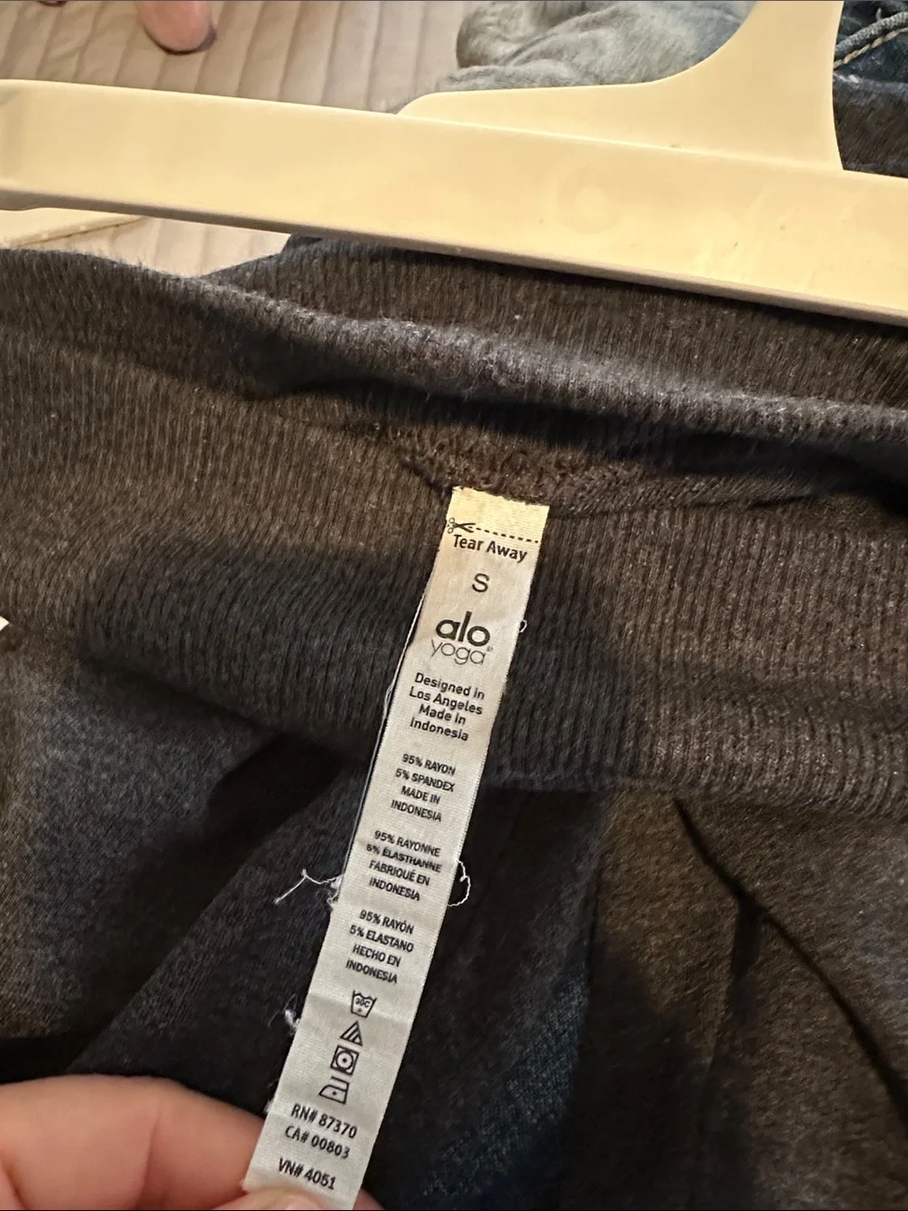 ALO Yoga Charcoal High-Waist Knit Joggers